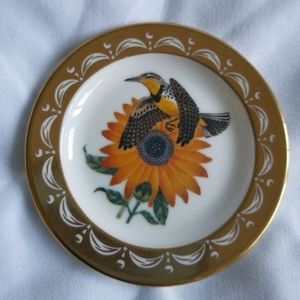 Franklin Porcelain Kansas State Bird and Flower